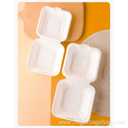 Disposable biodegradable sugarcane bagasse box